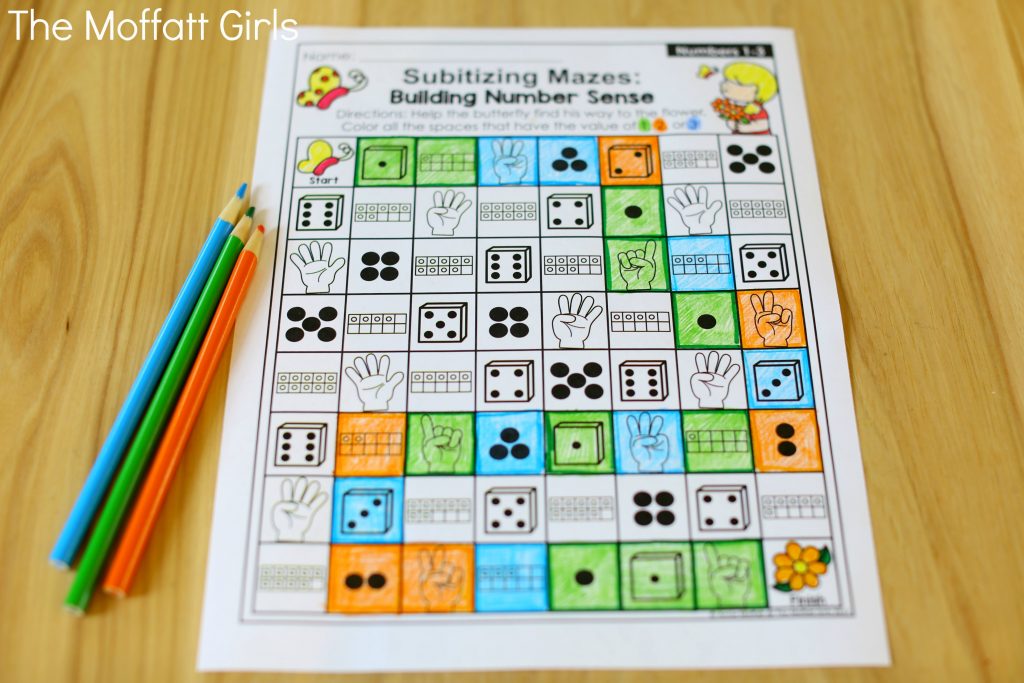 Help students master number concepts using common patterns and number combinations with the Subitizing Spring Edition NO PREP Packet. This is the perfect foundation for addition and subtraction.
