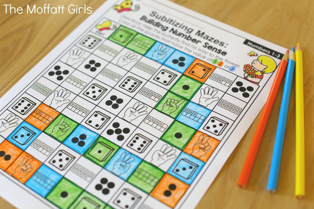 Help students master number concepts using common patterns and number combinations with the Subitizing Spring Edition NO PREP Packet. This is the perfect foundation for addition and subtraction.