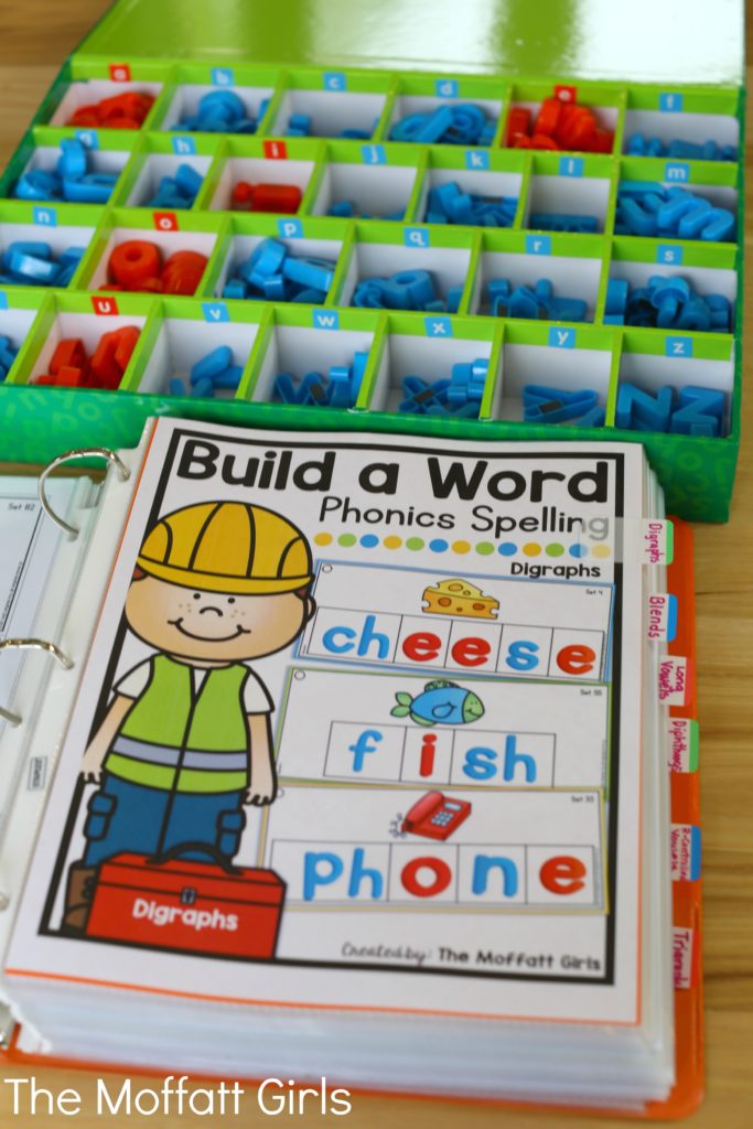 Build a Word Hands-On Spelling! Systematically move through phonics skills while boosting reading and spelling skills. The bundle includes CVC words, long vowels, blends, digraphs, trigraphs and more!