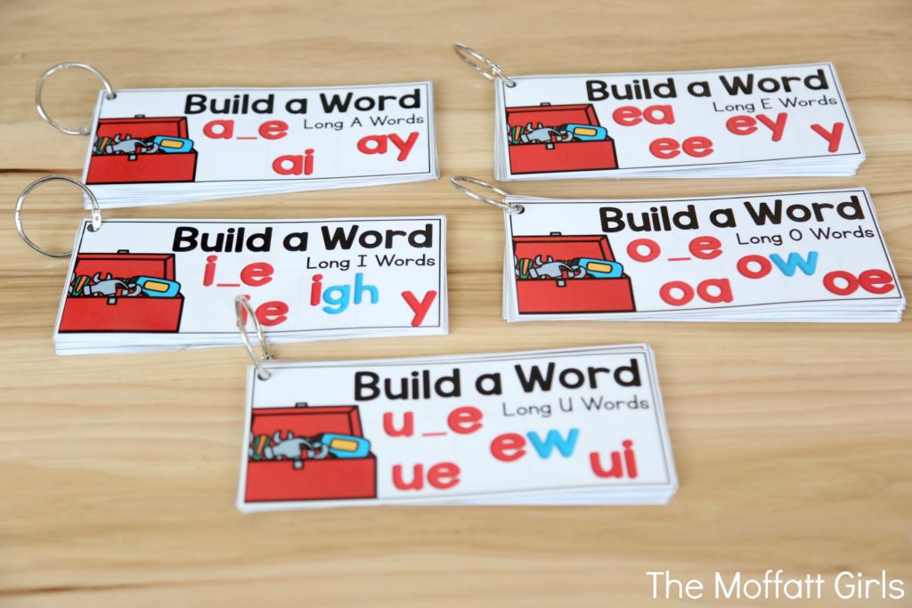 Build a Word Hands-On Spelling! Systematically move through phonics skills while boosting reading and spelling skills. The bundle includes CVC words, long vowels, blends, digraphs, trigraphs and more!
