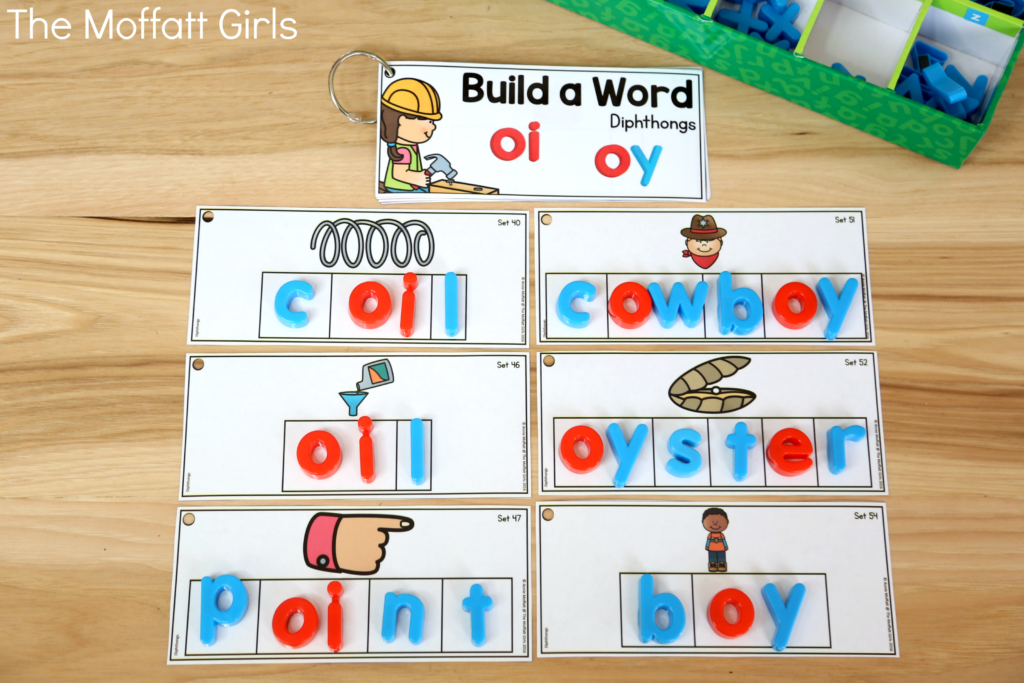 Build a Word Hands-On Spelling! Systematically move through phonics skills while boosting reading and spelling skills. The bundle includes CVC words, long vowels, blends, digraphs, trigraphs and more!