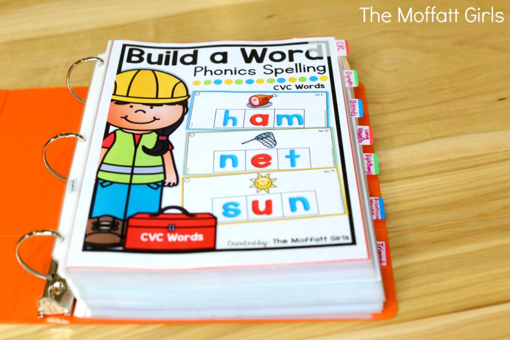 Build a Word Hands-On Spelling! Systematically move through phonics skills while boosting reading and spelling skills. The bundle includes CVC words, long vowels, blends, digraphs, trigraphs and more!