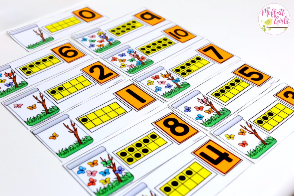 Count and Sort- This fun Kindergarten Math activity helps students to practice numbers 1-10 in a hands-on way using ten frames and manipulatives.