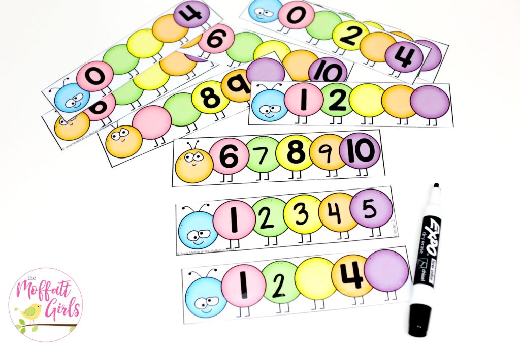 Counting On Caterpillars- This fun Kindergarten Math activity helps students to practice numbers 1-10 in a hands-on way!