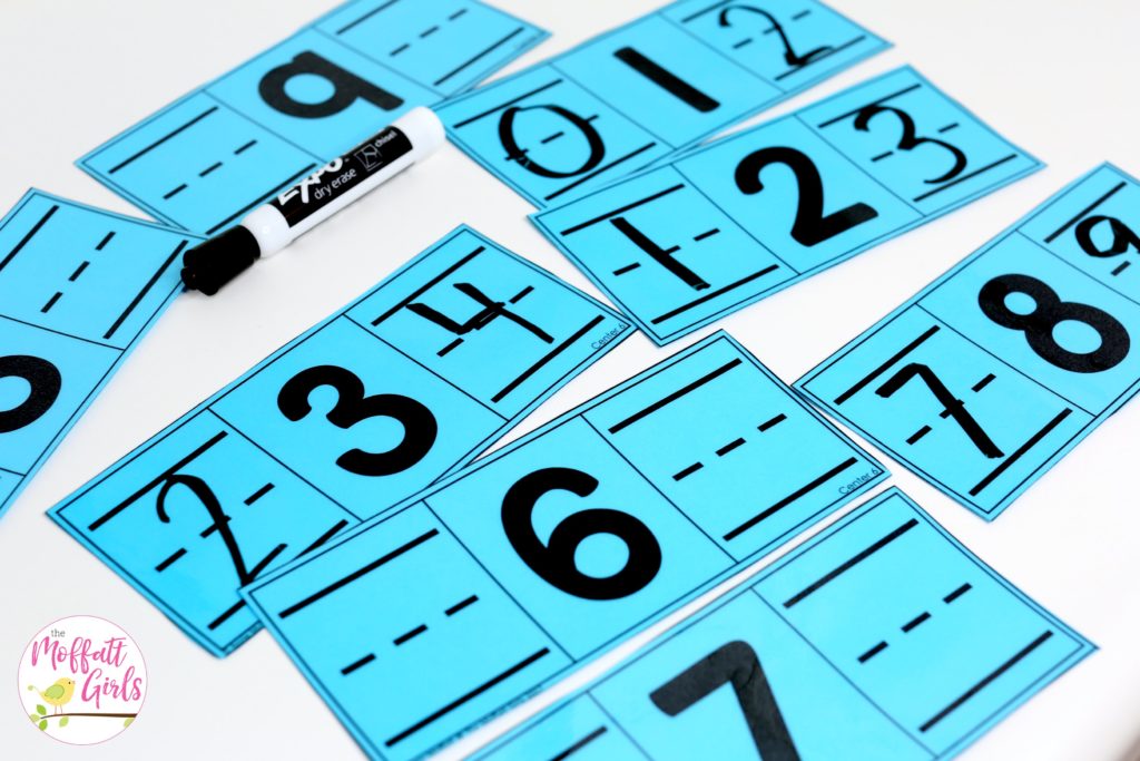 Kindergarten Math Centers Before and After