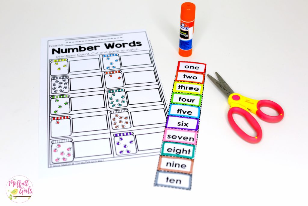 Number Words- fun Kindergarten activities to help students master numbers 1-10!