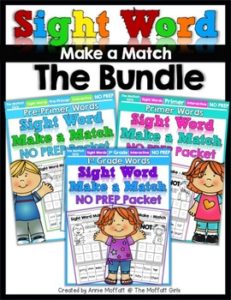 Sight Word Make a Match