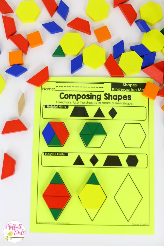 Kindergarten, Kindergarten Math, Common Core Math, Shapes, Composing Shapes, Math Games