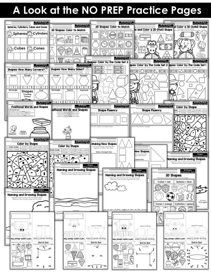 Shapes, Patterns, puzzles, Kindergarten, Math, common core, 