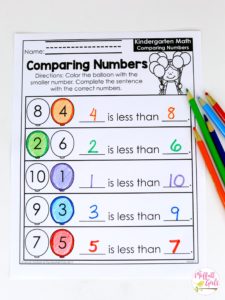 Kindergarten, Kindergarten math, comparing numbers, Counting, numbers, math games, Common Core Math