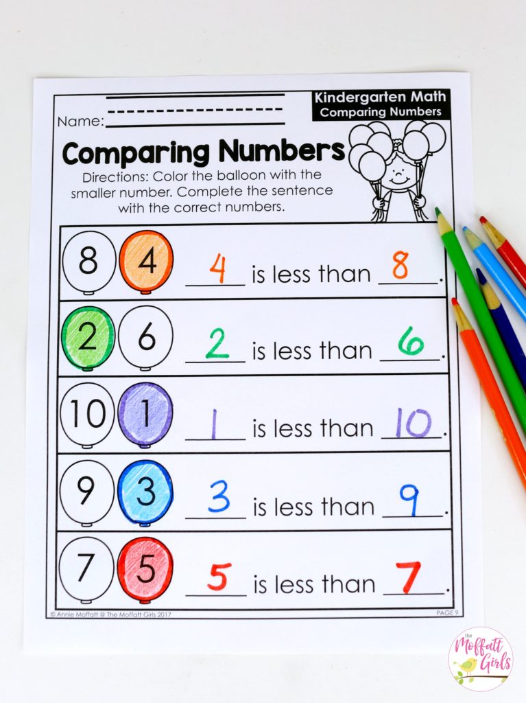 Kindergarten, Kindergarten math, comparing numbers, Counting, numbers, math games, Common Core Math