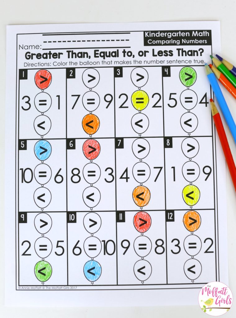 Kindergarten, Kindergarten math, comparing numbers, Counting, numbers, math games, Common Core Math