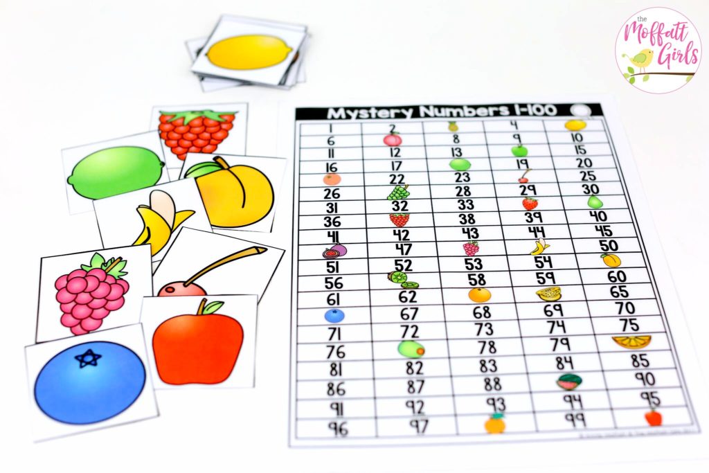 Mystery Numbers 1-100: Counting to 100 with fun hands-on math centers for Kindergarten! Teach skip counting by tens, number order, number recognition and more!