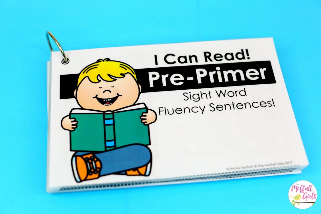 Sight Word Fluency Pyramid Sentences- These simple sentences use pre-primer sight words along with basic phonics skills to help build reading confidence in beginning and struggling readers.