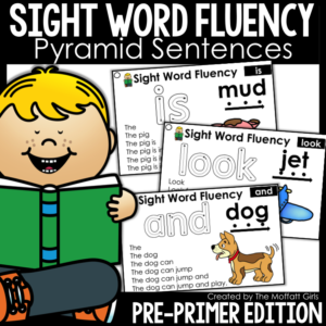 sight words, reading fluency, reading, kindergarten, sight word fluency, beginning readers, struggling readers