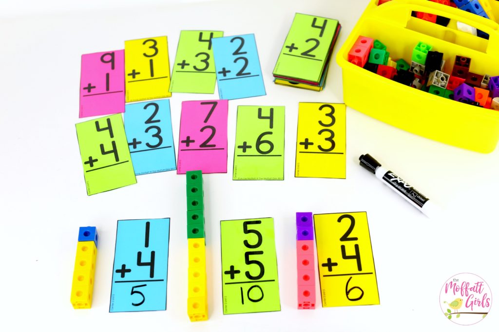 Addition Up to 10. Plus, MORE hands-on addition math centers for Kindergarten! Teach basic addition in a variety of ways that help students build math skills.