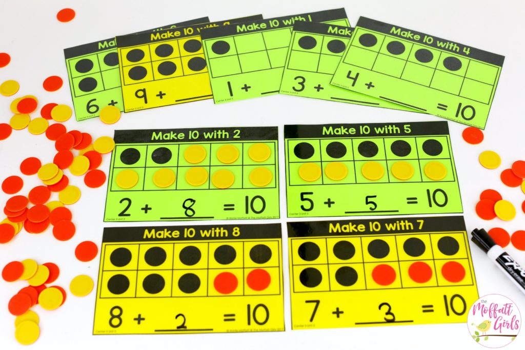 Make ten with... Addition to 10. Plus, MORE hands-on addition math centers for Kindergarten! Teach basic addition in a variety of ways that help students build math skills.