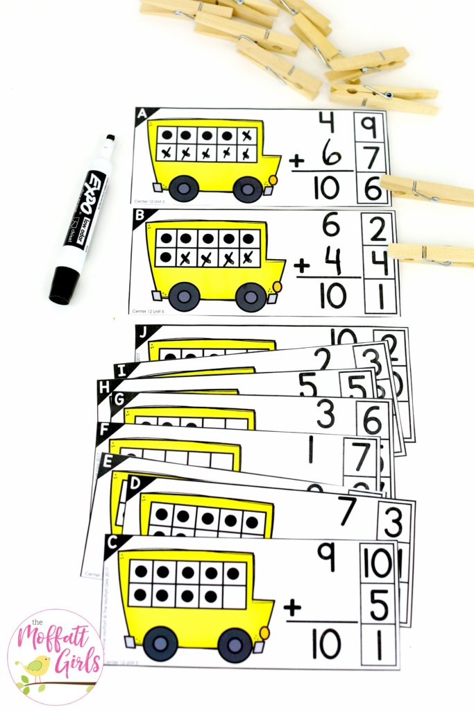 Count and Clip to Ten. Plus, MORE hands-on addition math centers for Kindergarten! Teach basic addition in a variety of ways that help students build math skills.