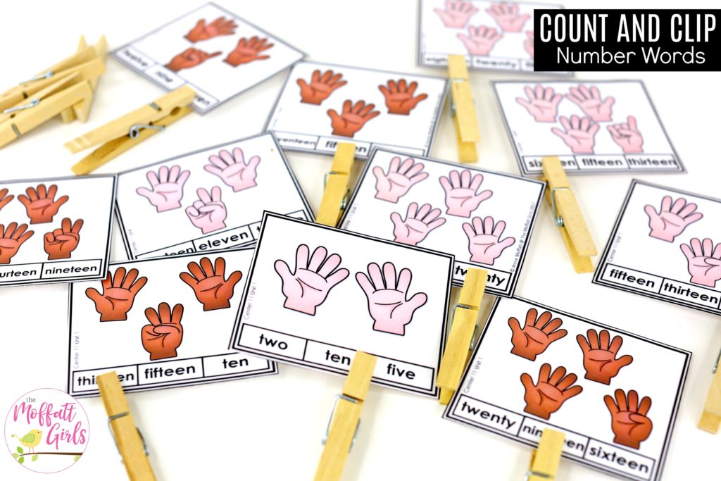 Count and Clip Fingers: This fun 1st Grade Math activity helps students count numbers up to 120 in a hands-on way!