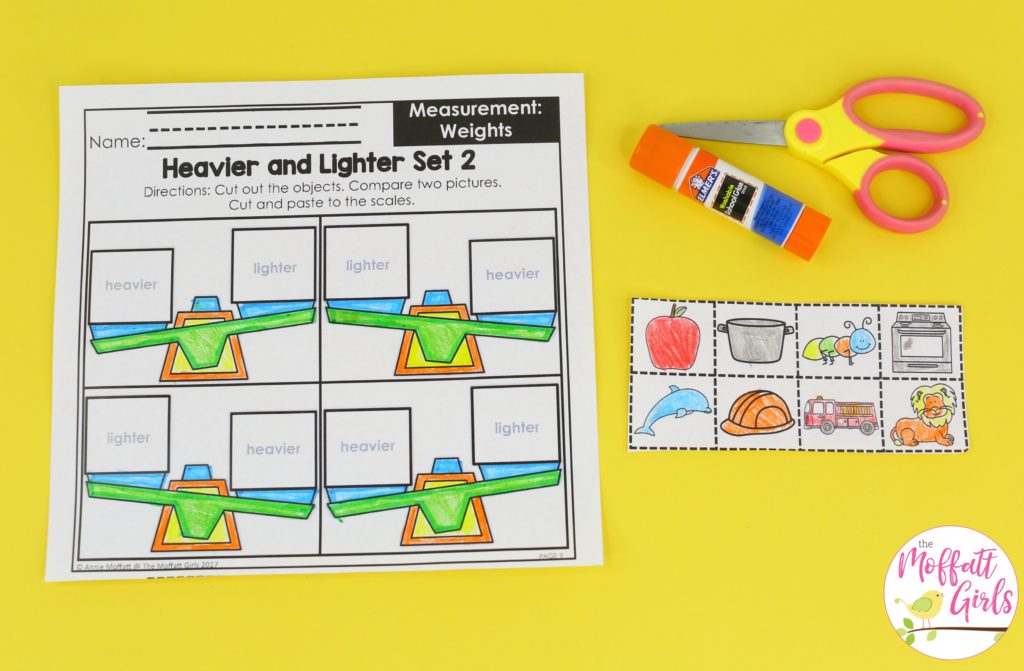 These fun Kindergarten Math NO PREP pages help students measure items and analyze data in a hands-on way!