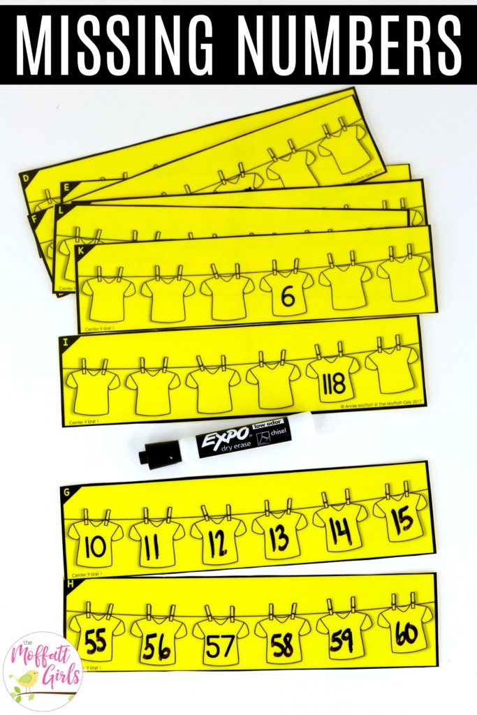 Jersey Line-Up: This fun 1st Grade Math activity helps students count numbers up to 120 in a hands-on way!