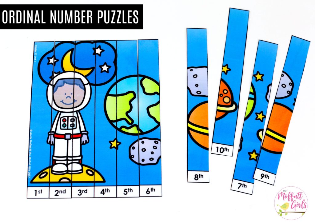 Ordinal Number Puzzles: This fun 1st Grade Math activity helps students count numbers up to 120 in a hands-on way! 