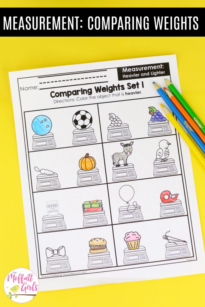 These fun Kindergarten Math NO PREP pages help students measure items and analyze data in a hands-on way!