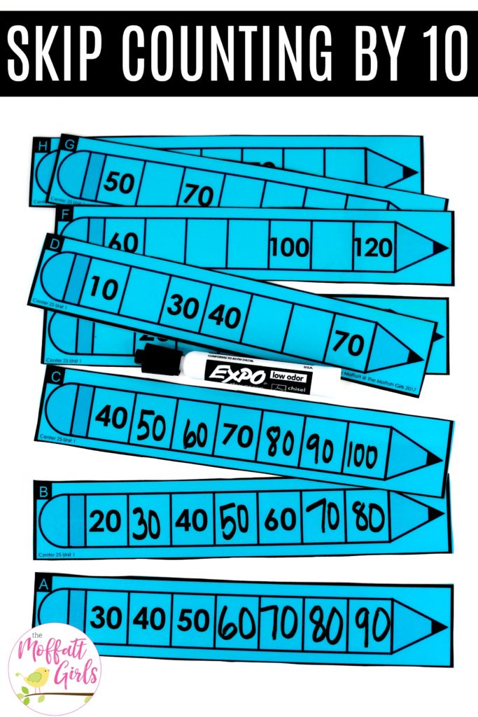 Big Pencil Number Order Set 5: This fun 1st Grade Math activity helps students count numbers up to 120 in a hands-on way!