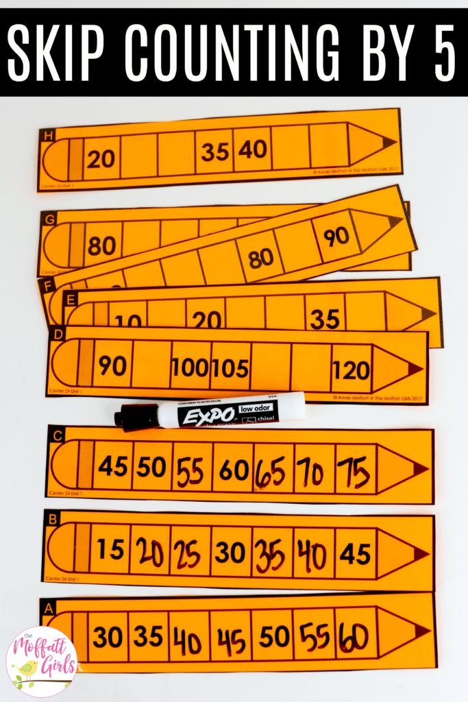 Big Pencil Number Order Set 4: This fun 1st Grade Math activity helps students count numbers up to 120 in a hands-on way!