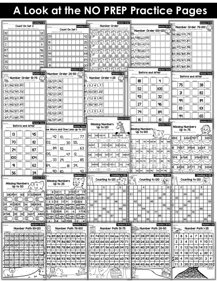 These fun 1st Grade Math activities help students count numbers up to 120 in a hands-on way!
