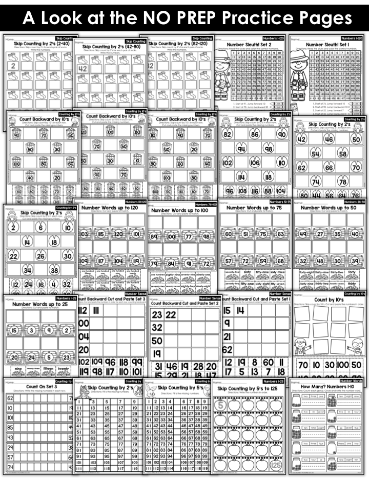 These fun 1st Grade Math activities help students count numbers up to 120 in a hands-on way!