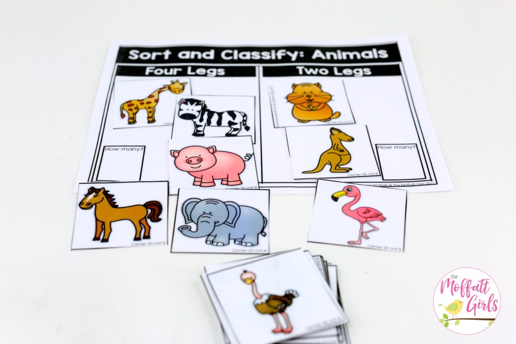 Sort and Classify- Animals: This fun Kindergarten Math activity helps students measure items and analyze data in a hands-on way!