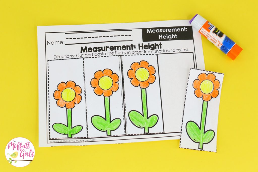 These fun Kindergarten Math NO PREP pages help students measure items and analyze data in a hands-on way!
