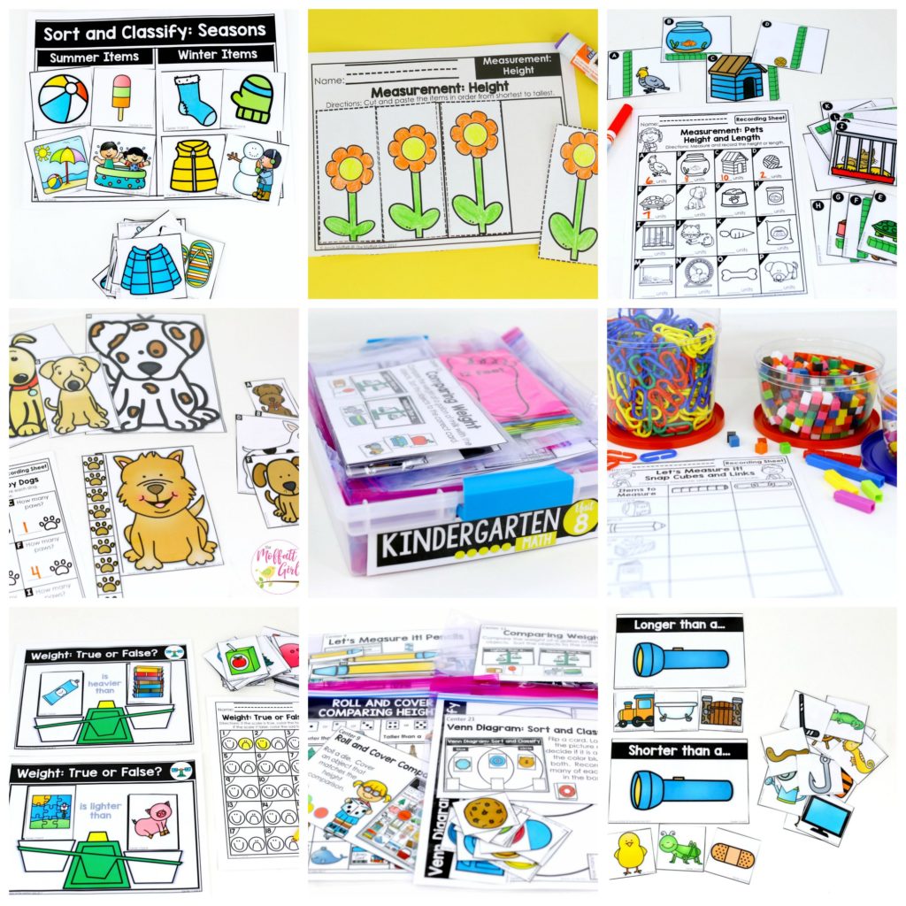These fun Kindergarten Math activities help students measure items and analyze data in a hands-on way!