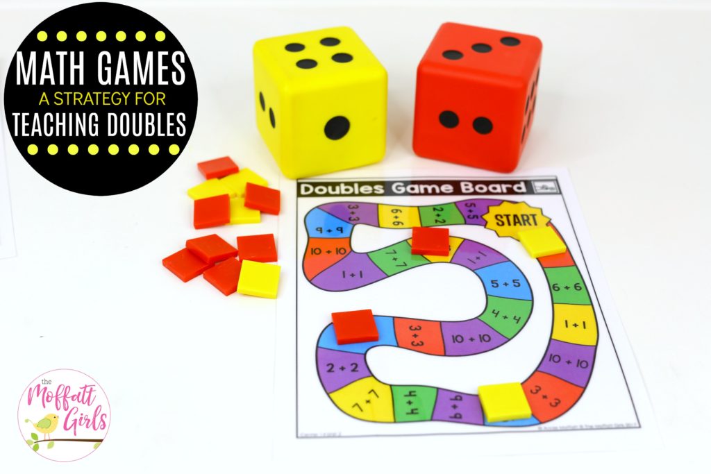 Doubles Board Games: This fun 1st Grade Math activity helps students practice addition in a hands-on way!