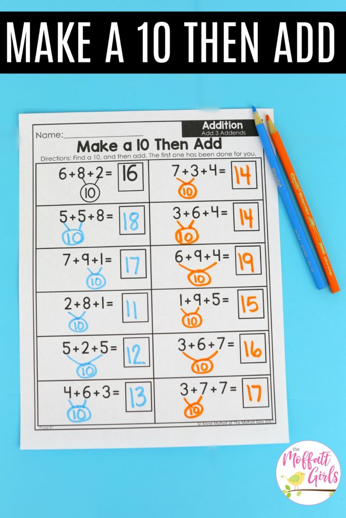 Math Made Fun for 1st Grade! Teach addition up to 20 in 1st Grade fun, hands-on ways! Fun math centers and printable games included!