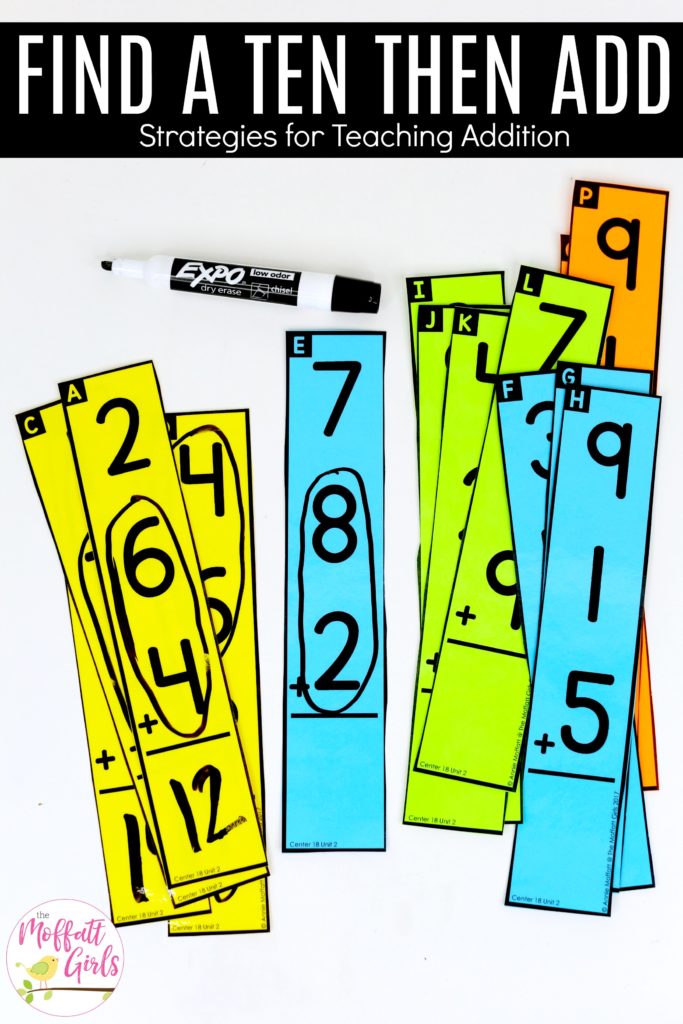 Pairs of 10 and More: This fun 1st Grade Math activity helps students practice addition in a hands-on way!