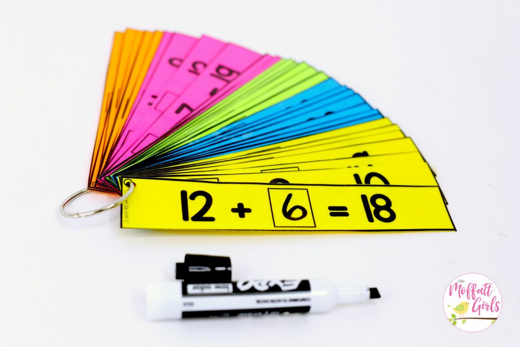 Missing Addends: This fun 1st Grade Math activity helps students practice addition in a hands-on way!