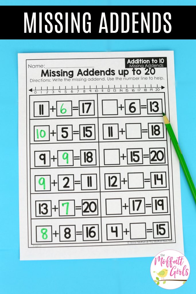 Math Made Fun for 1st Grade! Teach addition up to 20 in 1st Grade fun, hands-on ways! Fun math centers and printable games included!
