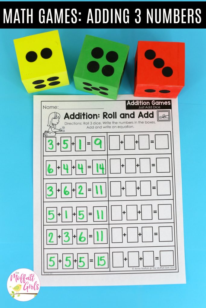 Math Made Fun for 1st Grade! Teach addition up to 20 in 1st Grade fun, hands-on ways! Fun math centers and printable games included!