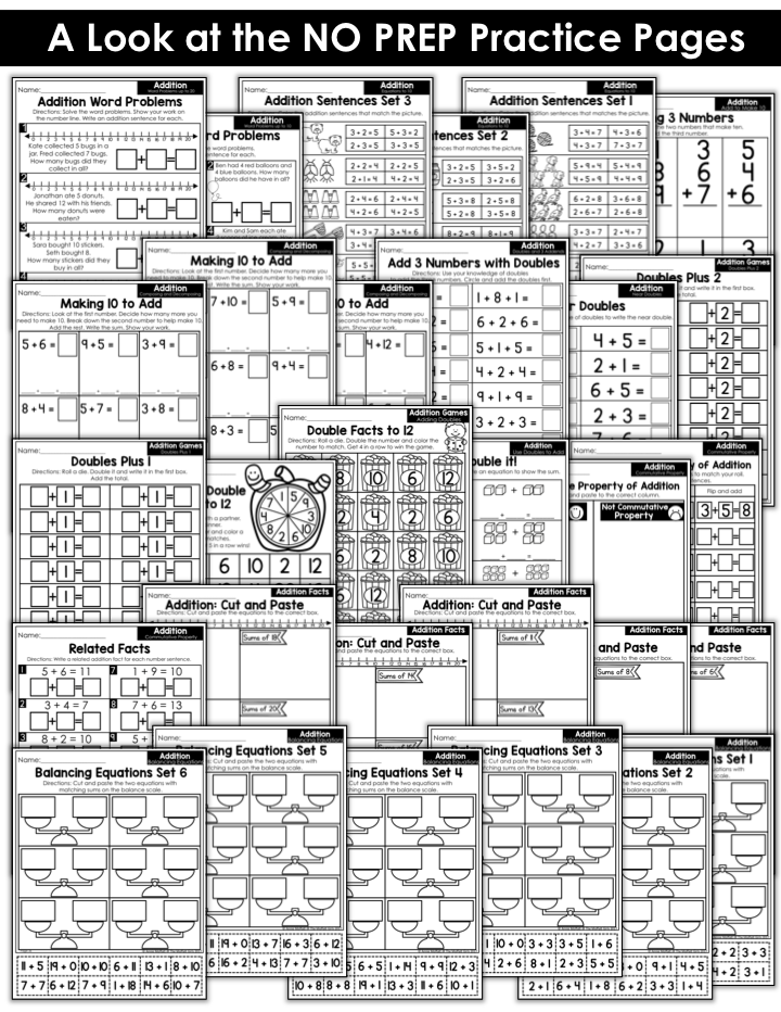 Math Made Fun for 1st Grade! Teach addition up to 20 in 1st Grade fun, hands-on ways! Fun math centers and printable games included!