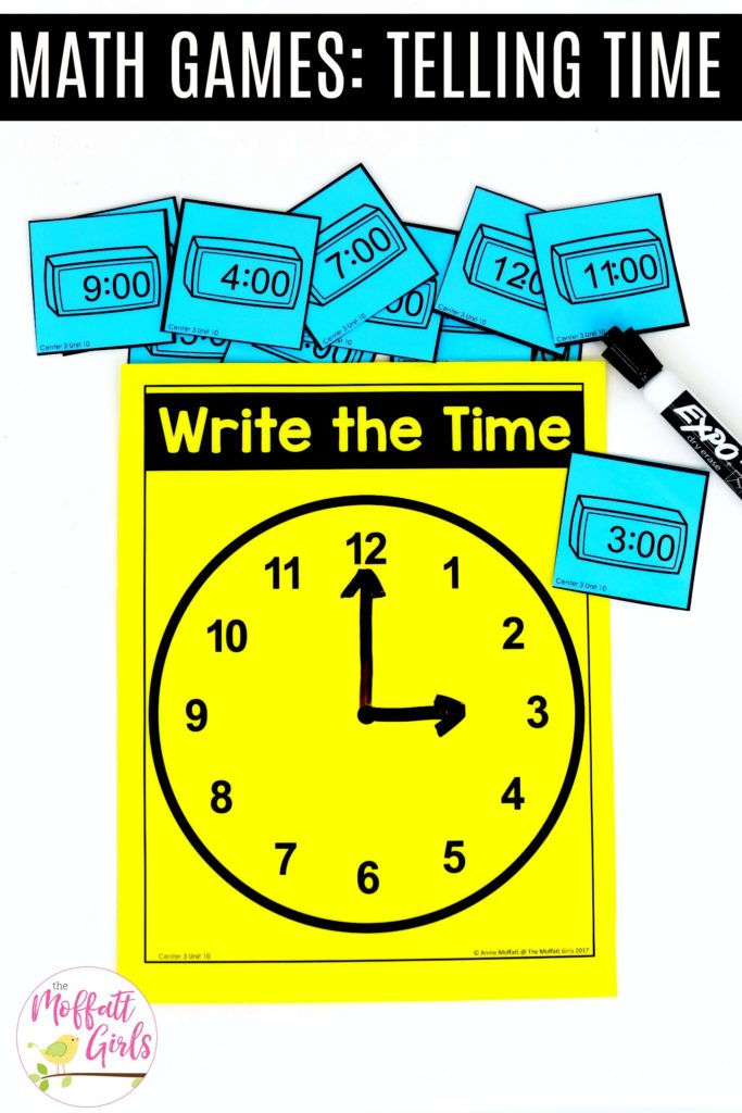 Write the Time- Analog: This fun Kindergarten Math activity helps students tell time in a hands-on way!