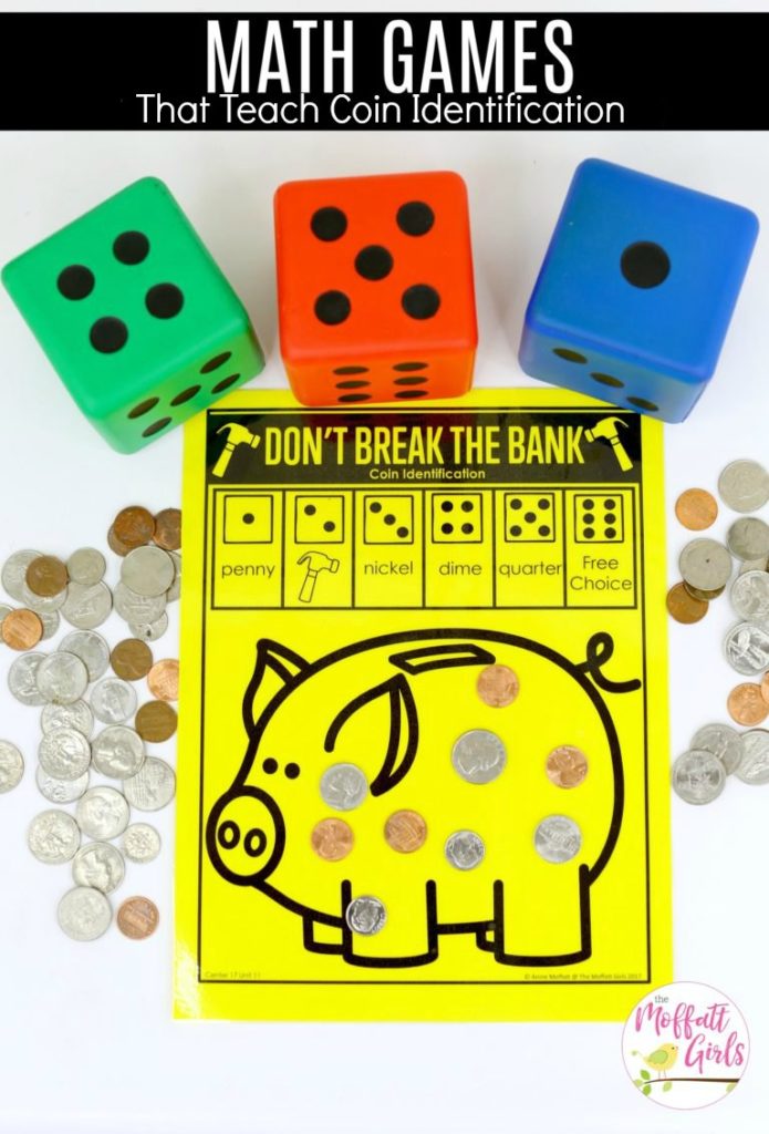 Don't Break the Bank: This fun Kindergarten Math activity helps students identify and count money in a hands-on way!
