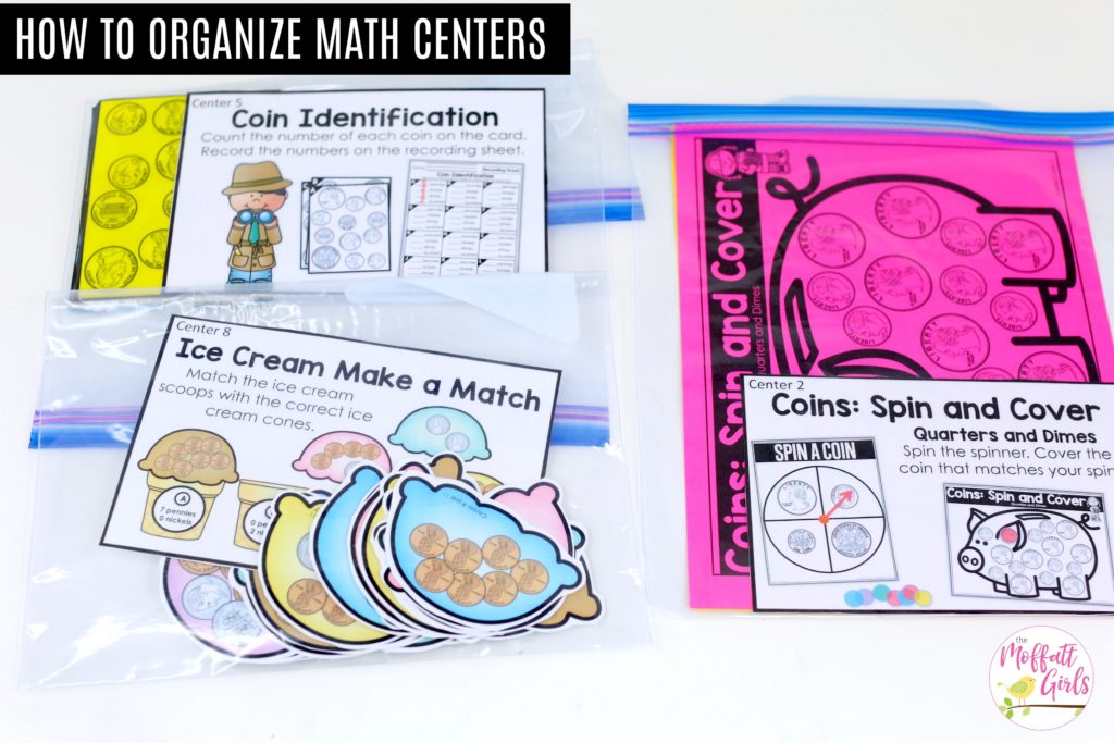 NO PREP Practice worksheets and centers to teach money! Teach money with these hands-on math centers for Kindergarten!