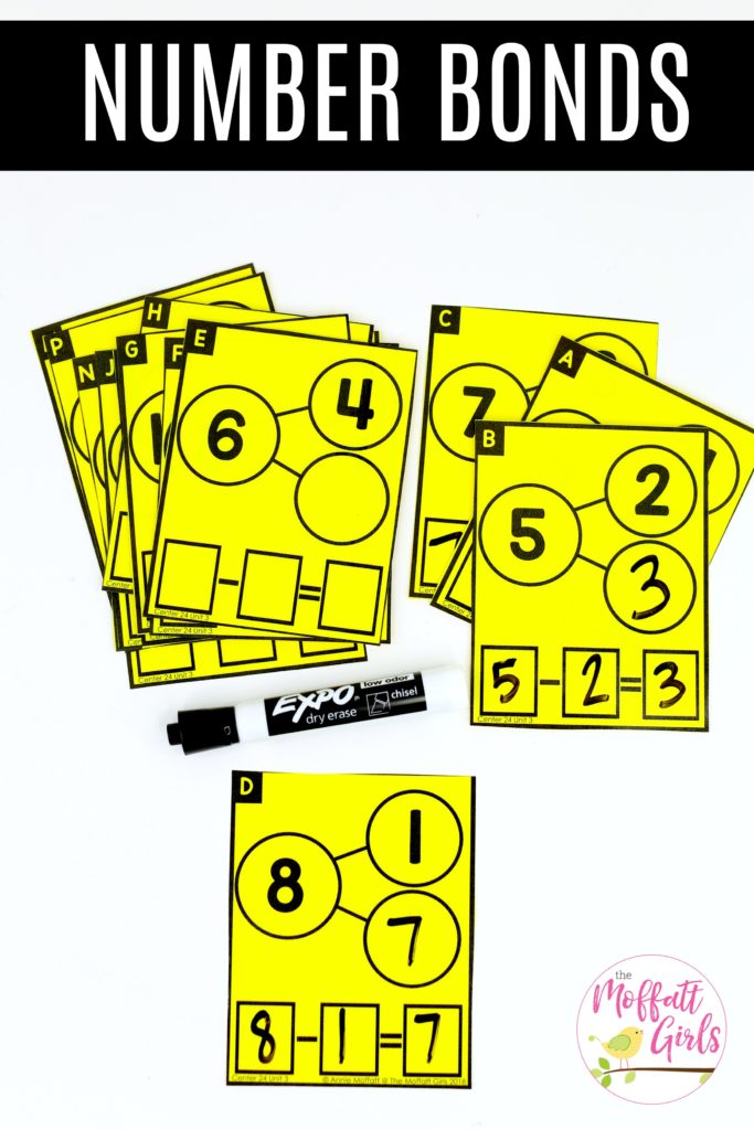 Number Bonds to 20: This fun 1st Grade Math activity helps students practice subtraction in a hands-on way!