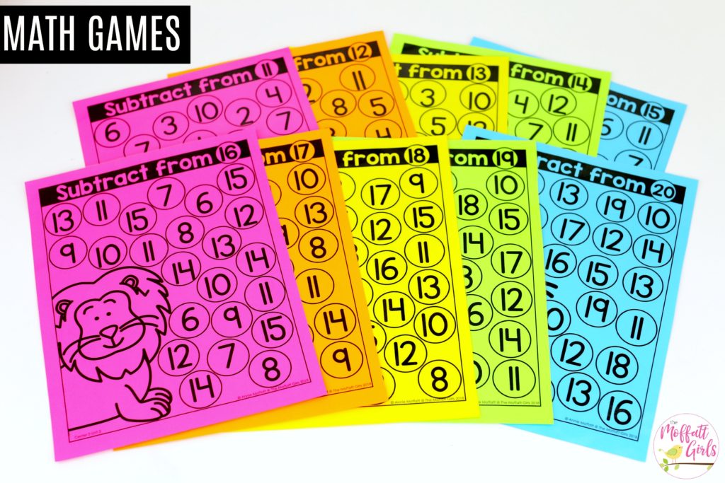 Spin and Subtract: This fun 1st Grade Math activity helps students practice subtraction in a hands-on way!