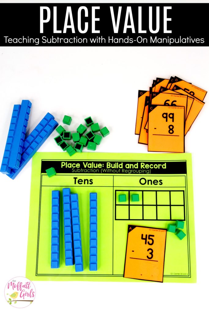 Place Value Subtraction without regrouping Place Value Build and Record: This fun 1st Grade Math activity helps students understand place values and the meaning of a number in a hands-on way!