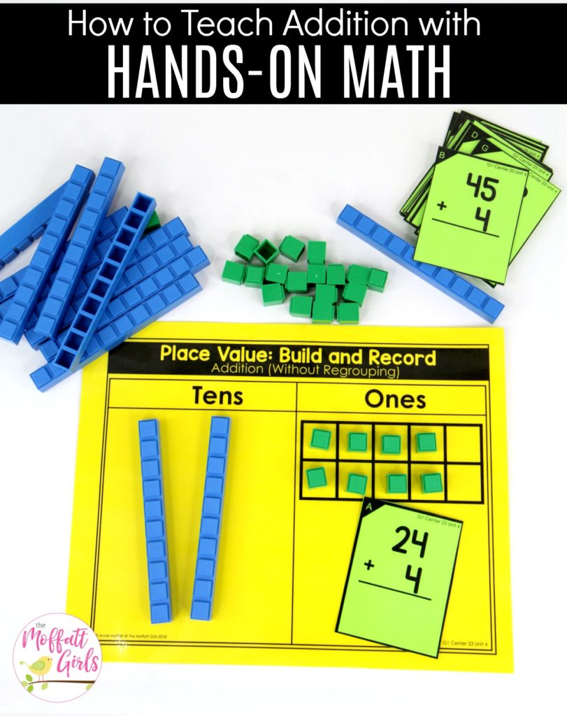 How to Teach Addition with Hands-On Math Place Value Build and Record: This fun 1st Grade Math activity helps students understand place values and the meaning of a number in a hands-on way!