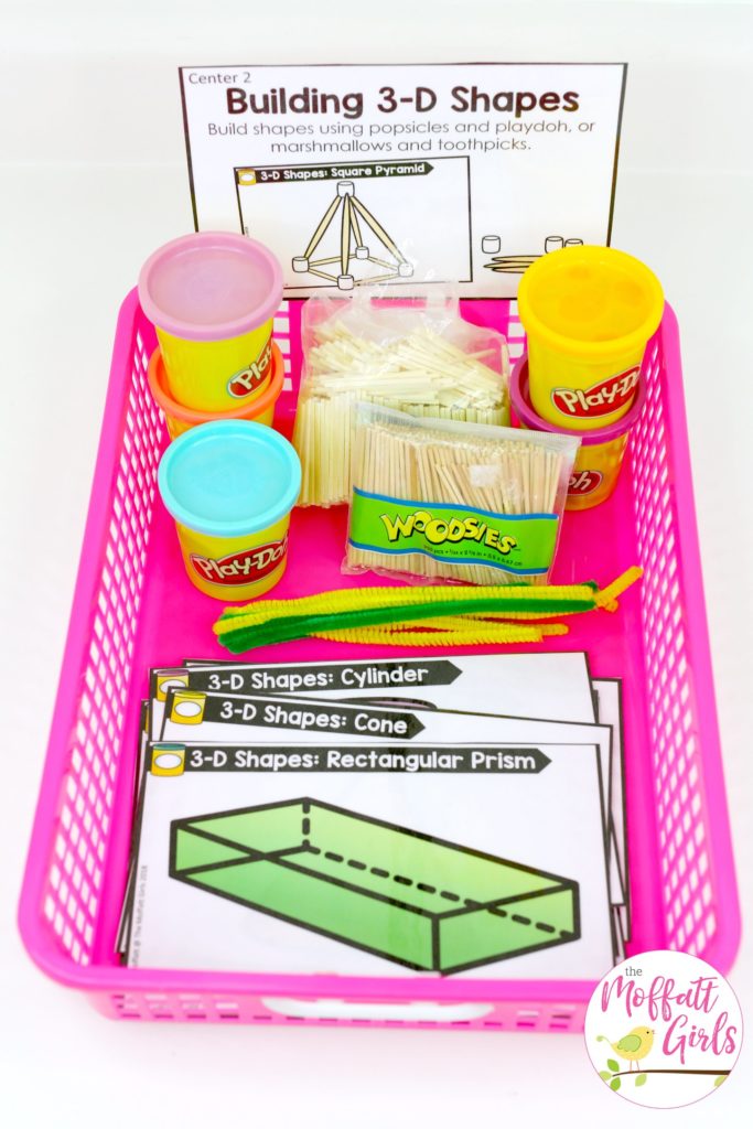 Building 3-D Shapes with play dough- math center Building 3D Shapes: These fun 1st Grade Math activities help students understand basic geometry with the use of shapes and fractions in a hands-on way!