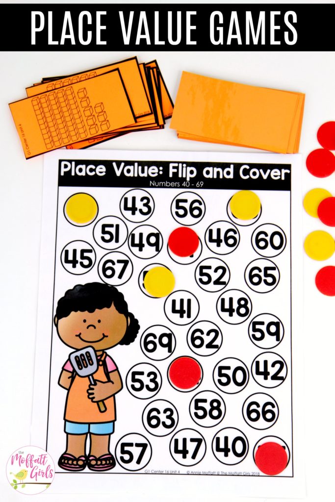 Place Value: Flip and Cover the number for first grade Flip and Cover: This fun 1st Grade Math activity helps students understand place values and the meaning of a number in a hands-on way!